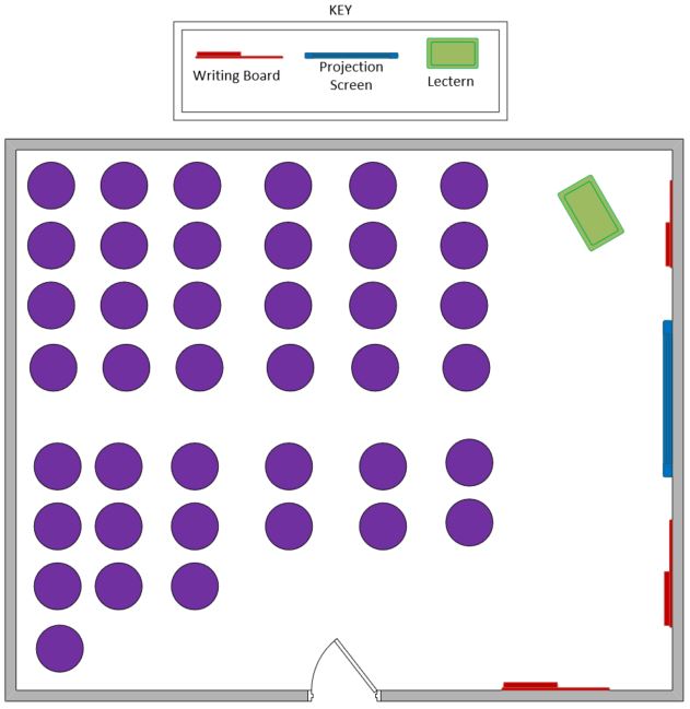 Layout plan for room EE 2021         