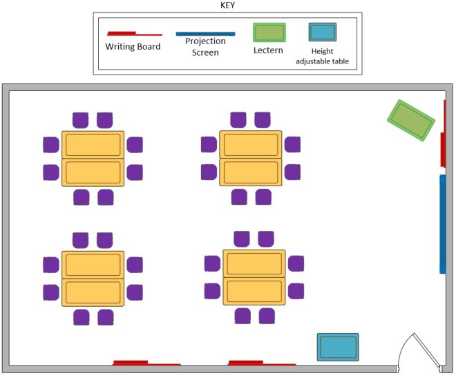 Layout plan for room EE 2012         