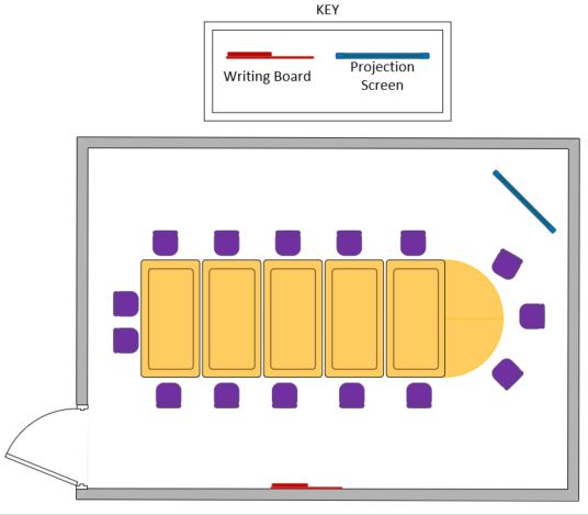 Layout plan for room JL G012         