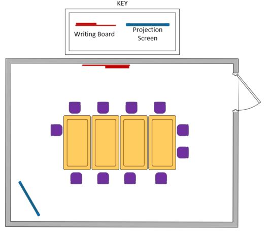 Layout plan for room JL G013         