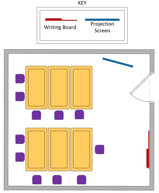 Layout plan for room JL G017         