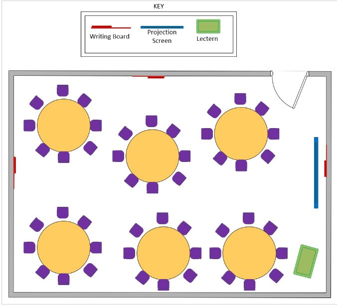 Layout plan for room JL G010         