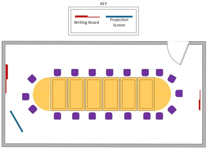 Layout plan for room JL G008         