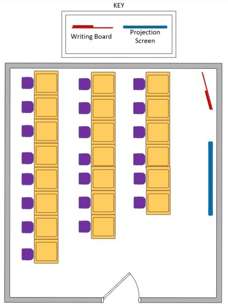 Layout plan for room CH 1008         