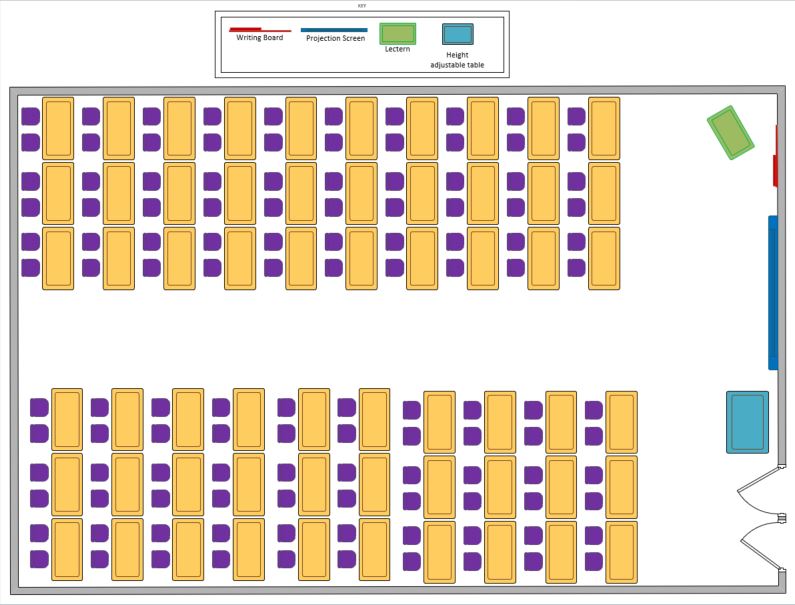 Layout plan for room EE 1106         