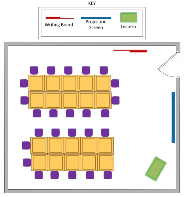 Layout plan for room CH 1003         