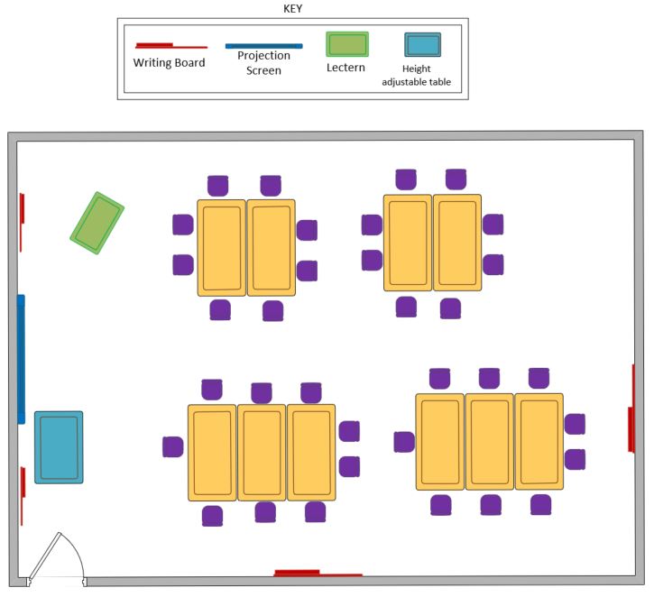 Layout plan for room EE G119         