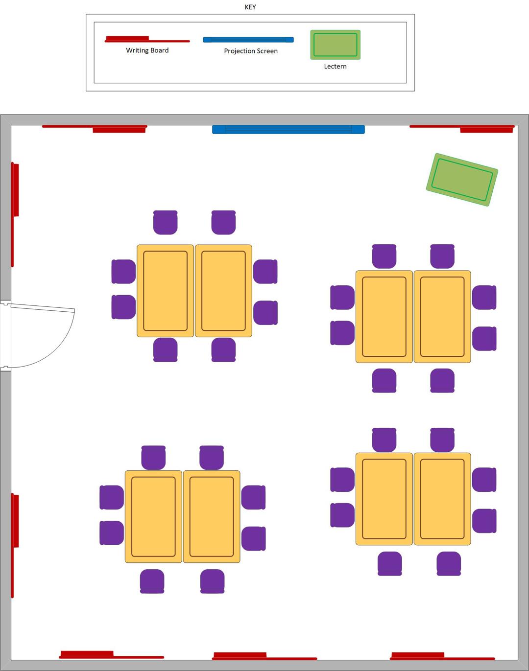 Layout plan for room BY G197         