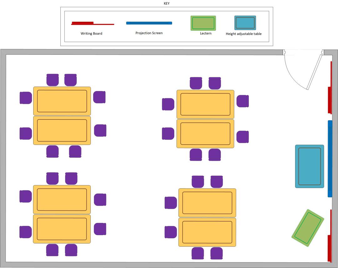 Layout plan for room BY 1145         