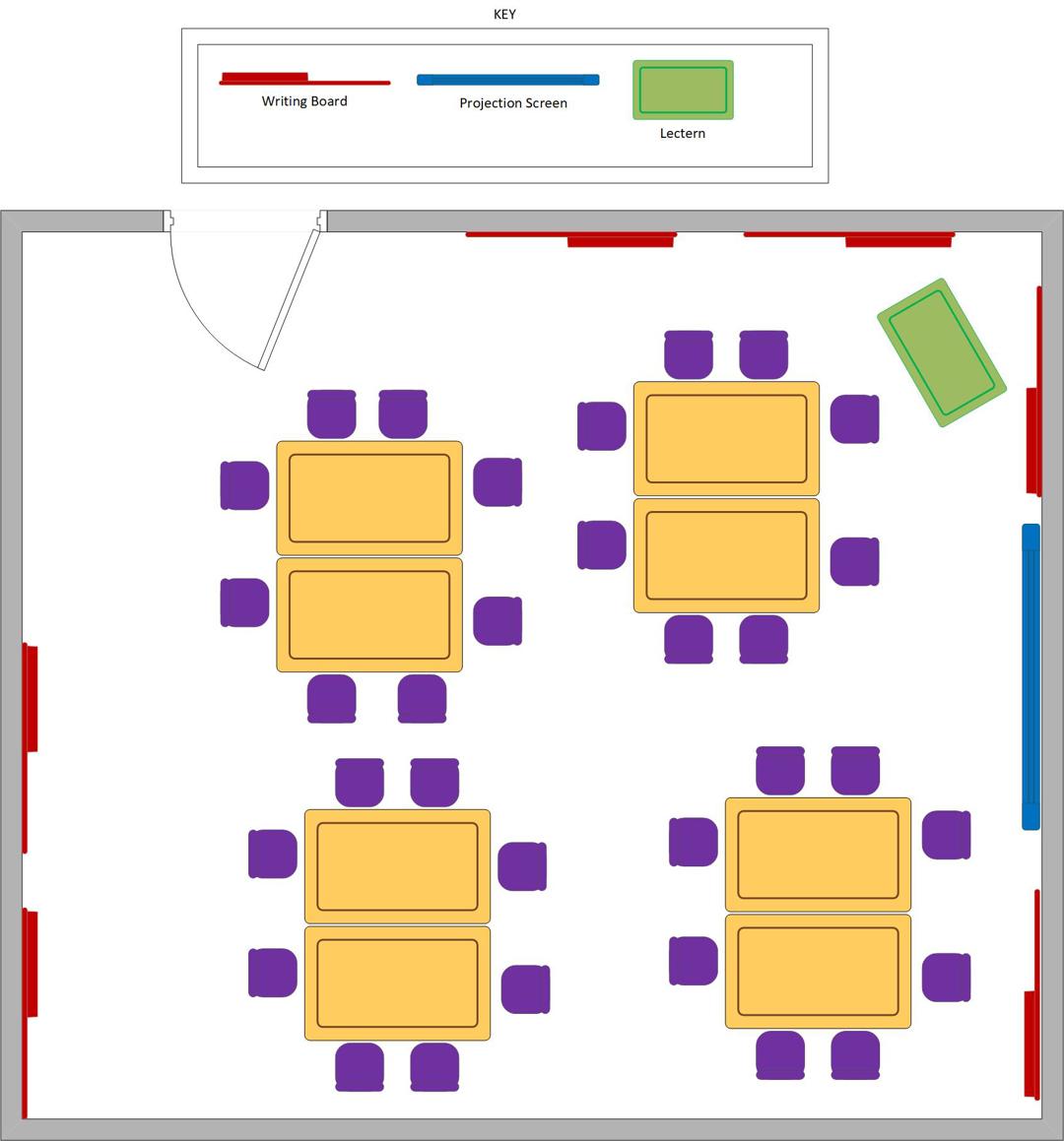 Layout plan for room BY 1147         