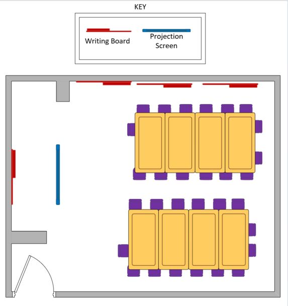 Layout plan for room EE G169         